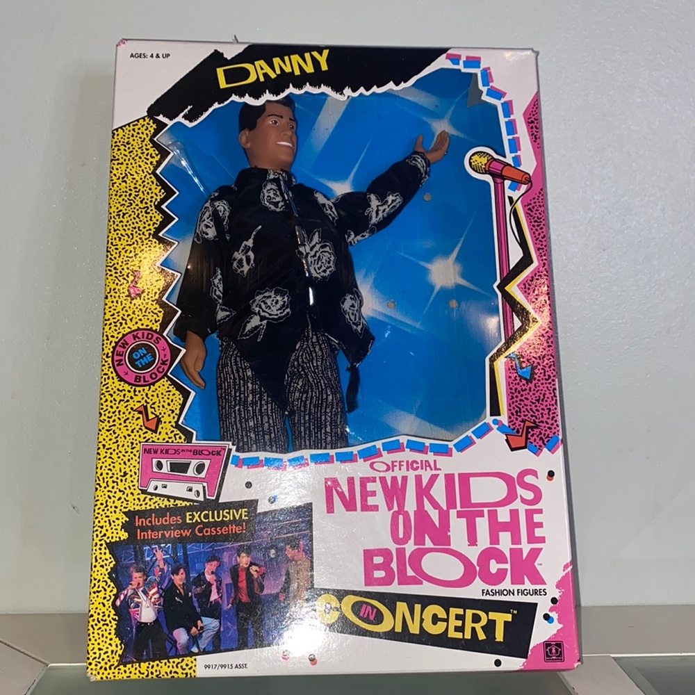 1990 Vintage New Kids On The Block Danny Doll 12” & Assorted Trading Cards